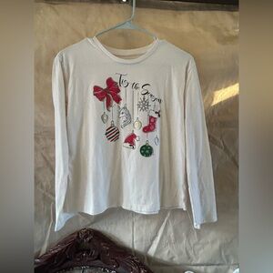 Festive Kids Long Sleeve Shirt - White